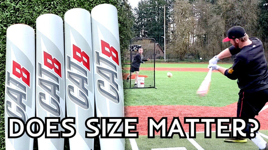 Does Baseball Bat Size Really Matter?  32 vs 33 vs 34 - BBCOR Baseball Bat Test with the Marucci Cat8