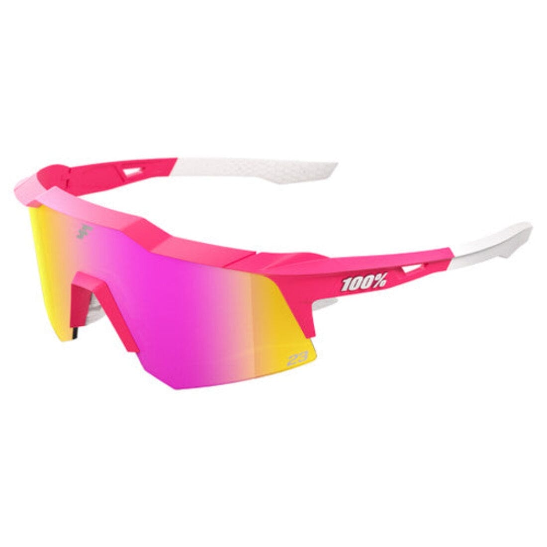 Shop 100% Speedcraft® XS Tatis 24 Youth Sunglases w/ HiPER® Vital Pink Mirror Lens at Headbanger Sports