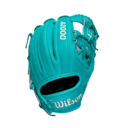 Custom Teal and White A2000 1786 Infield Baseball Glove From Headbanger Sports. Nicknamed: MAHI