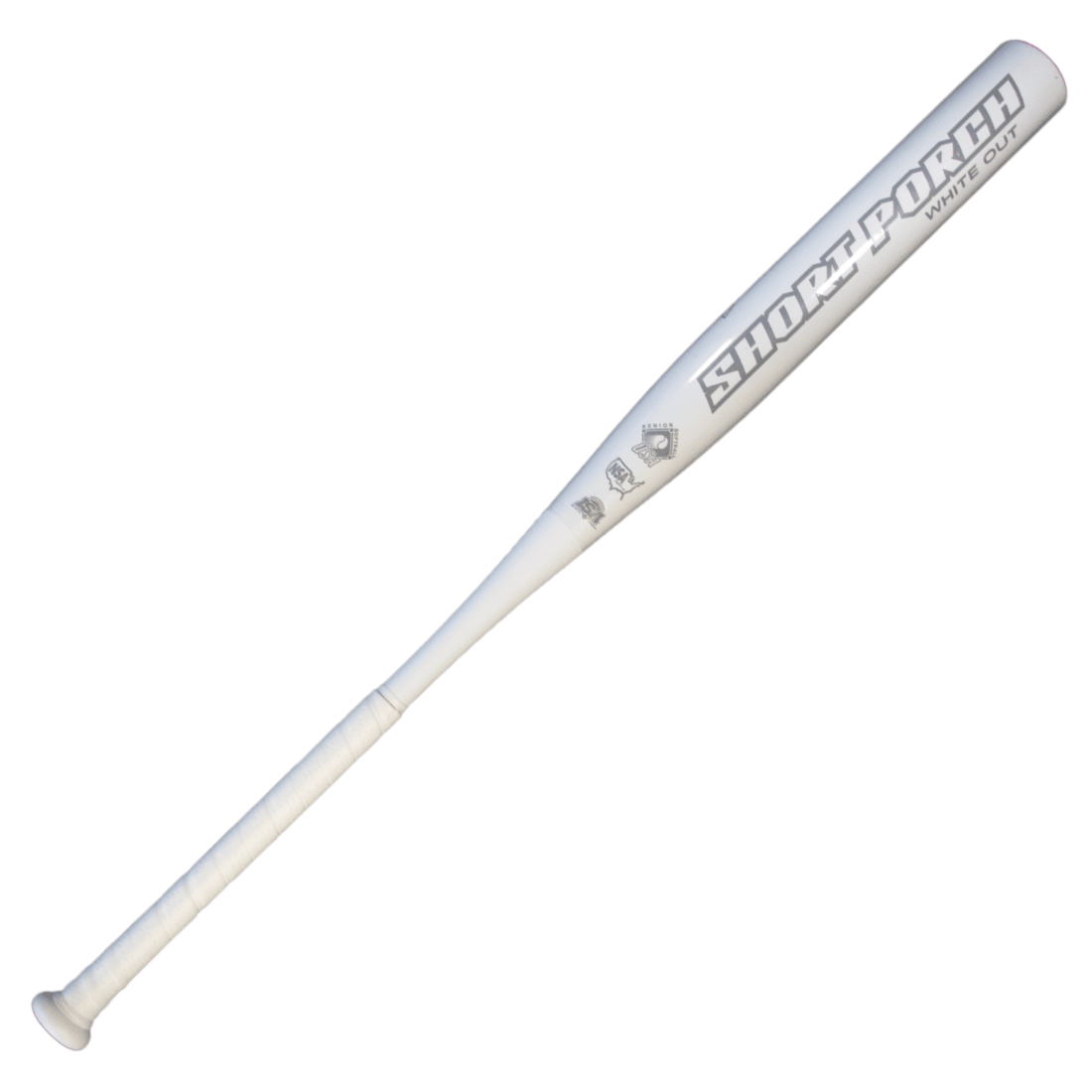 Short Porch Wig Popper Kevlar 12" End Loaded 1PC SSUSA Senior Slowpitch Softball Bat: White Out