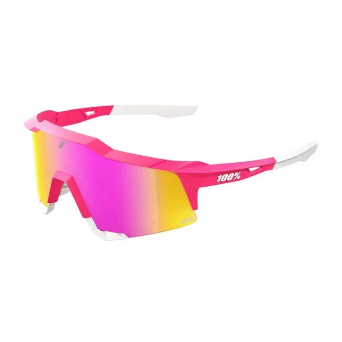 Shop 100% Speedcraft® Tatis 24 Adult Sunglases w/ HiPER® Vital Pink Mirror Lens at Headbanger Sports