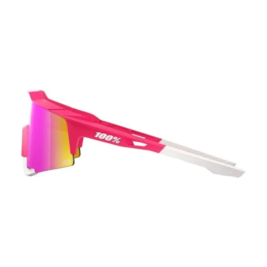 Shop 100% Speedcraft® Tatis 24 Adult Sunglases w/ HiPER® Vital Pink Mirror Lens at Headbanger Sports