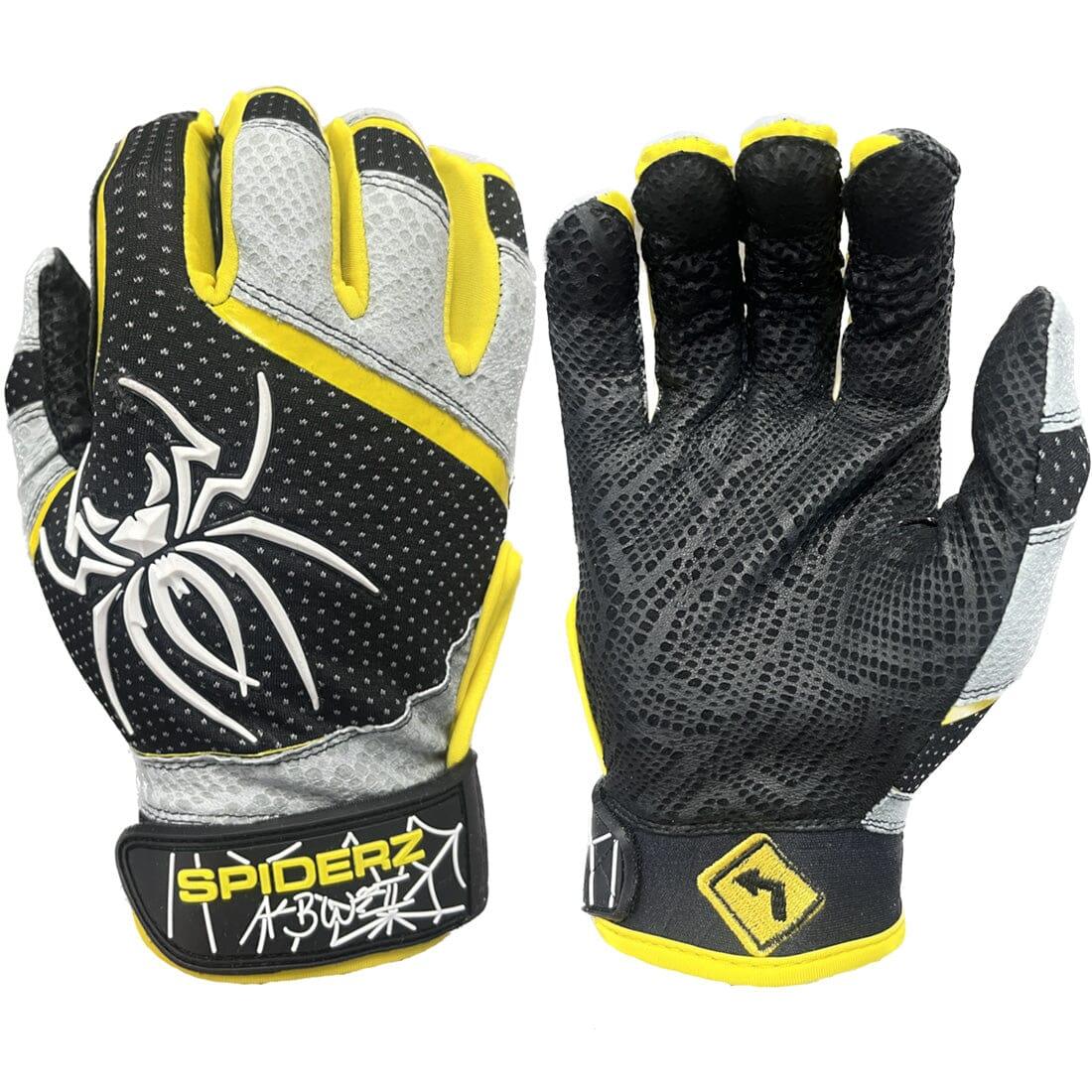 2024 Spiderz Hybrid LTO Limited Edition Batting Gloves: Black/Yellow