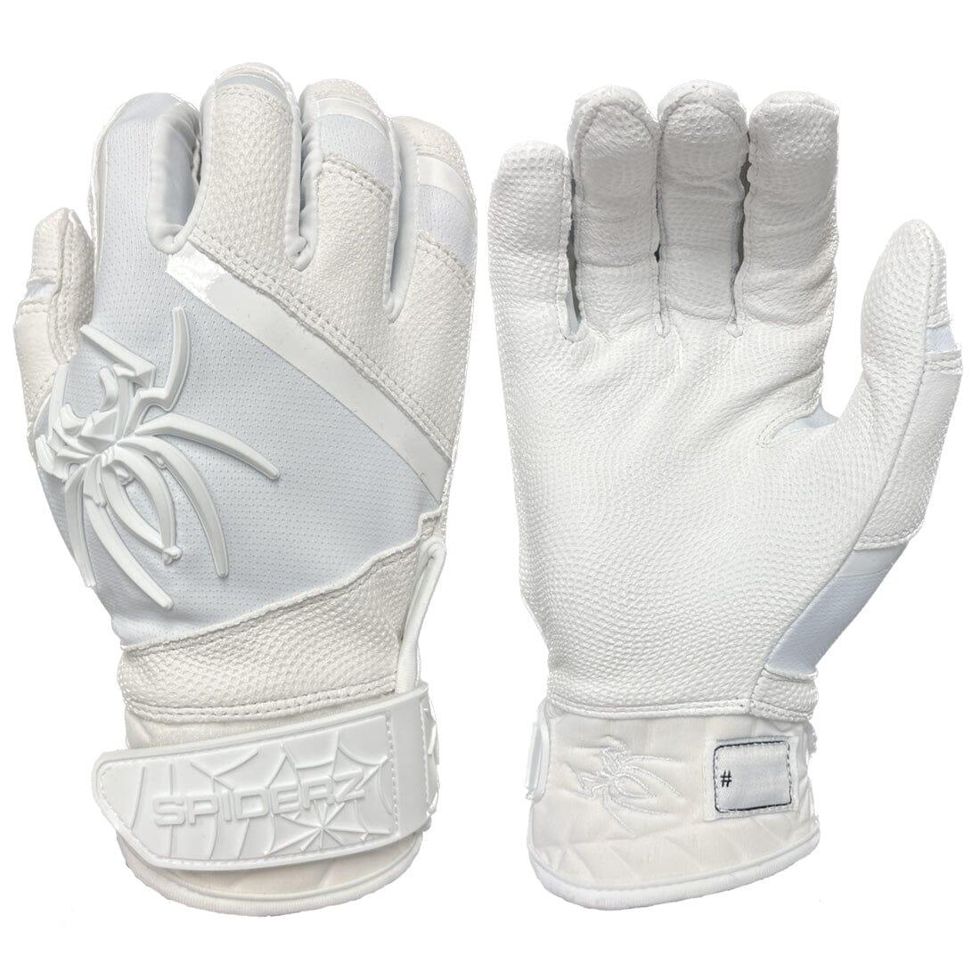 2024 Spiderz PRO Premier Edition Batting Gloves: Whiteout