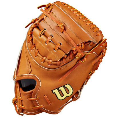 2024 Wilson Glove Day Series Saddle Tan A2000 M23 33.5” Baseball Catcher’s Mitt: WBW102094335