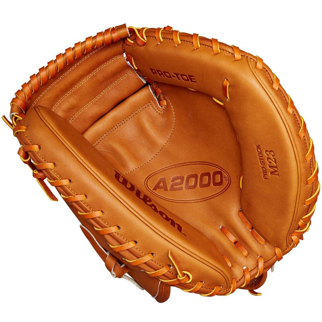 2024 Wilson Glove Day Series Saddle Tan A2000 M23 33.5” Baseball Catcher’s Mitt: WBW102094335