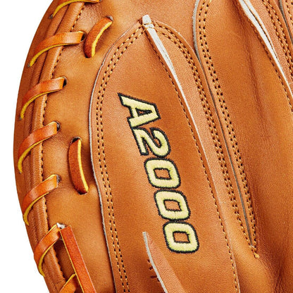 2024 Wilson Glove Day Series Saddle Tan A2000 M23 33.5” Baseball Catcher’s Mitt: WBW102094335