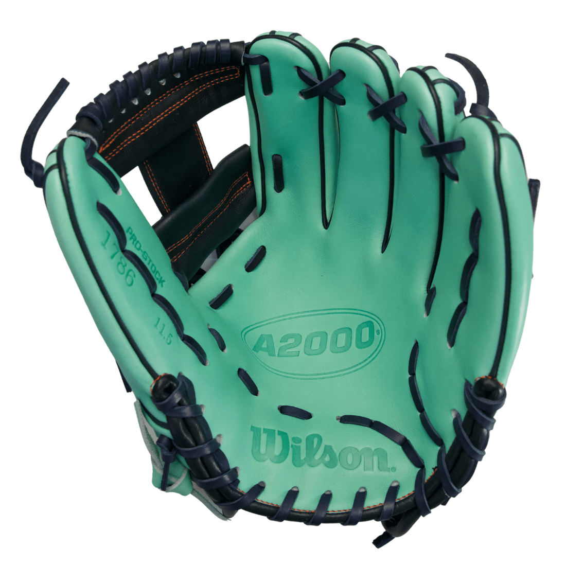 Wilson A2000 1786 "Mint Condition" 11.5" Infield Baseball Glove (Seafoam / Navy / Orange)