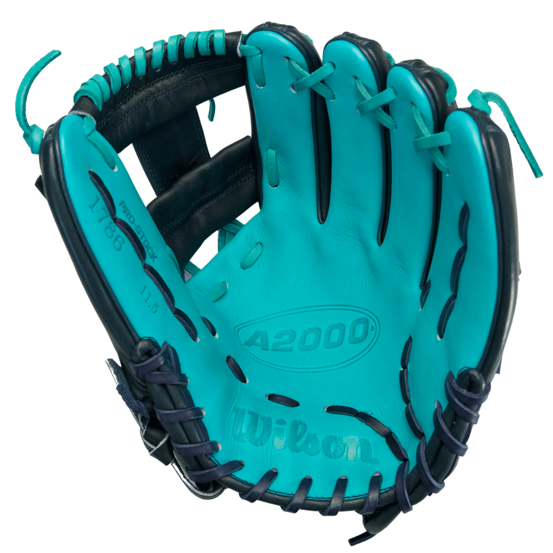 Wilson A2000 1786 "Riptide" 11.5" Infield Baseball Glove (Navy / Teal)