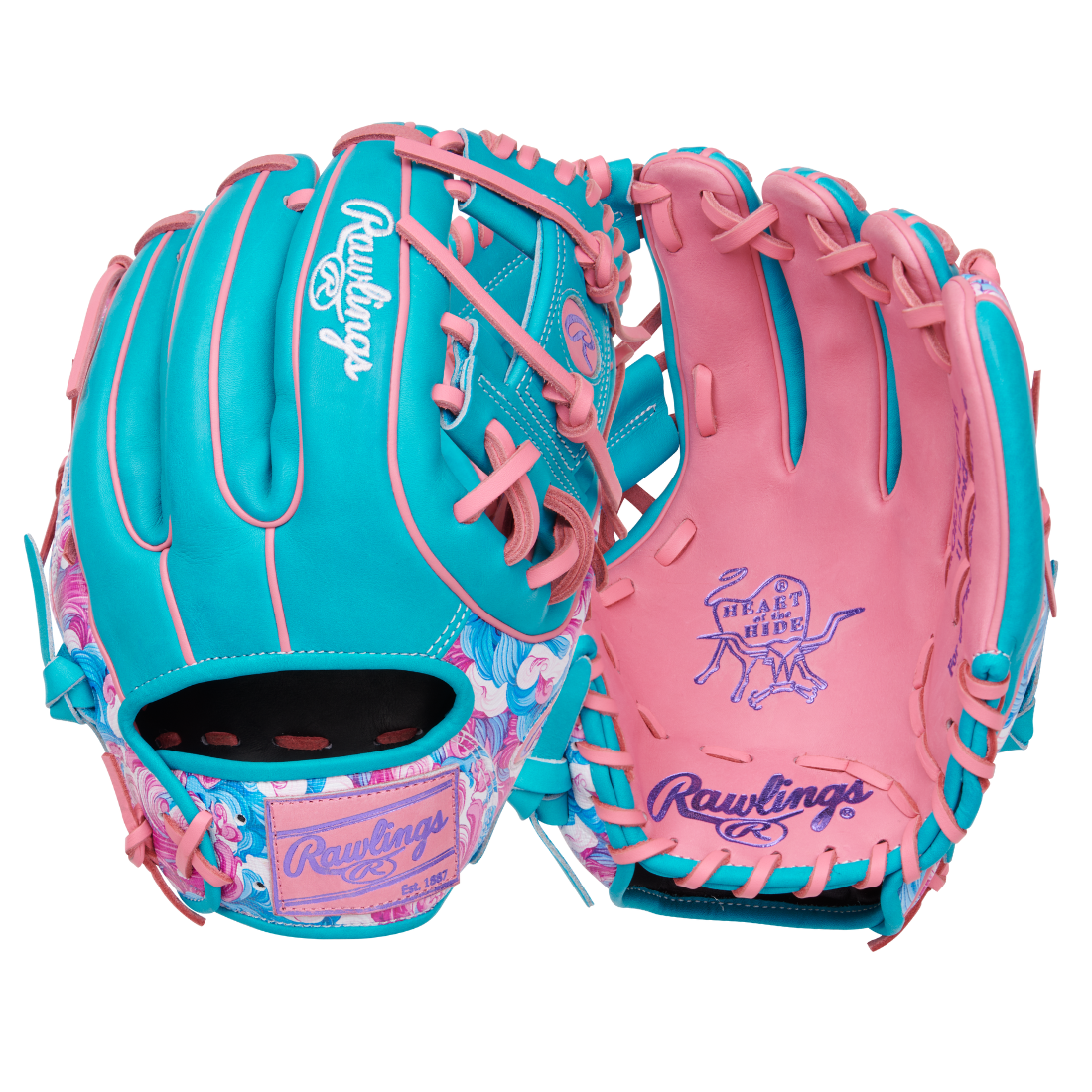 Shop 2024 Vibrant Series Rawlings Heart of the Hide 11.5" Infield Baseball Glove: PROR314-2PTE at Headbanger Sports