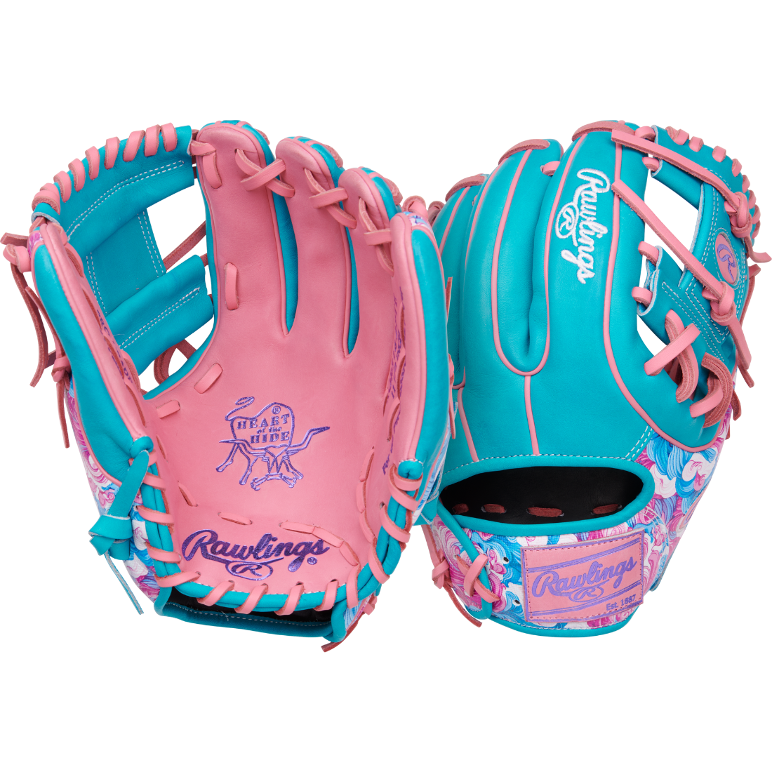 Shop 2024 Vibrant Series Rawlings Heart of the Hide 11.5" Infield Baseball Glove: PROR314-2PTE at Headbanger Sports