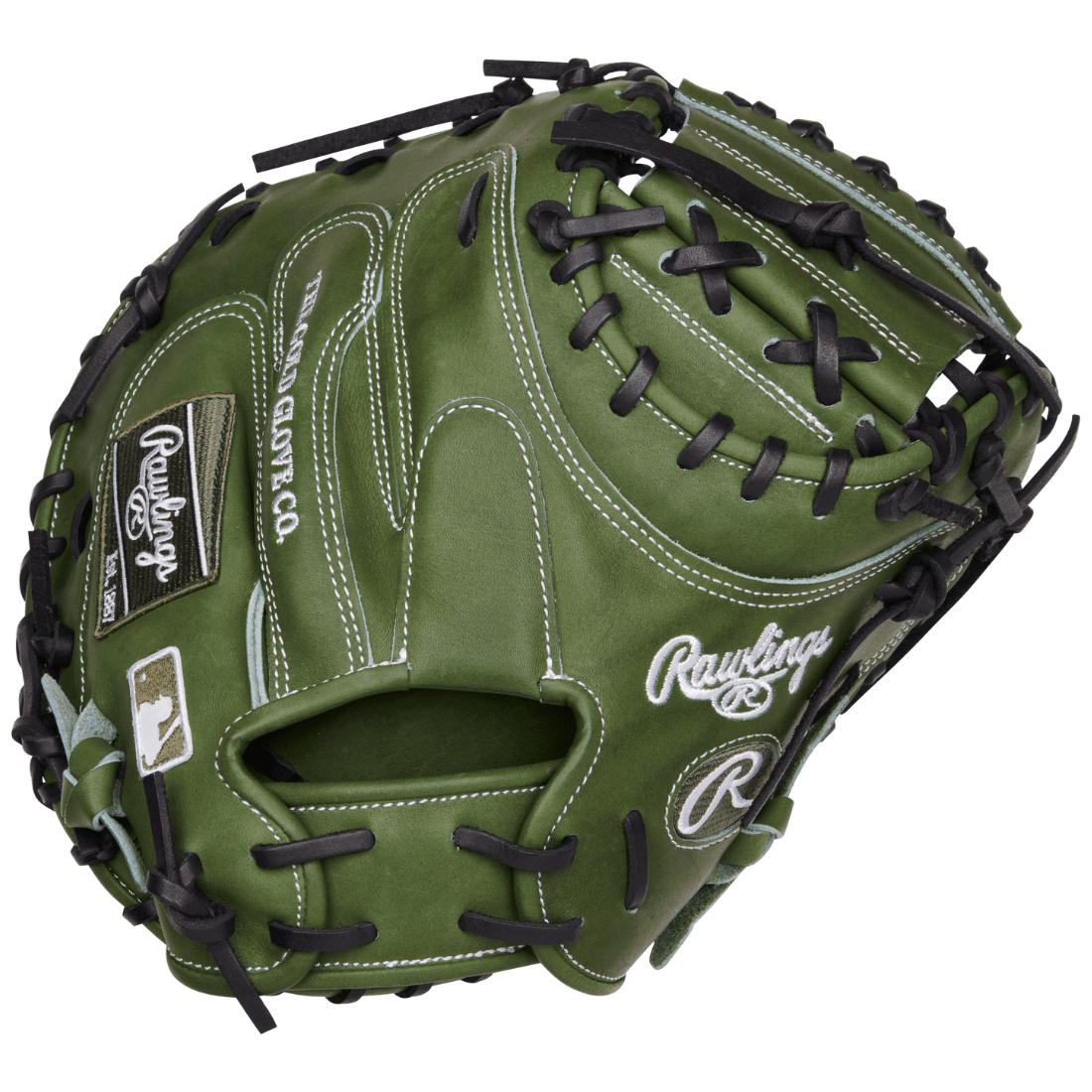 Shop Rawlings Heart of the Hide 34" Military Green Catchers Mitt: RPROCM41MG at Headbanger Sports