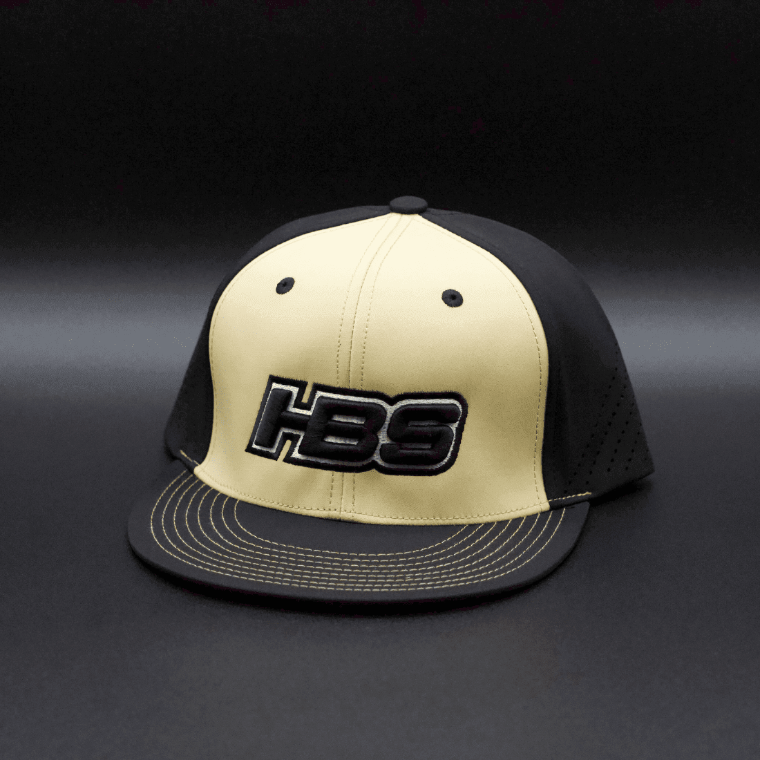 HB Sports (HBS Logo) Exclusive ES471 Fitted Flexfit Baseball and Softball Hat: Vegas