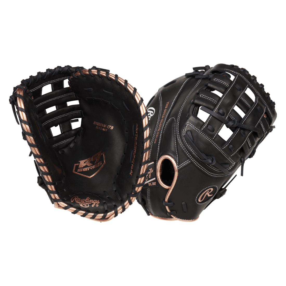 Shop Rawlings R9 Series 12.5-inch Fastpitch First Base Mitt: R9SBFBM-17B at Headbanger Sports