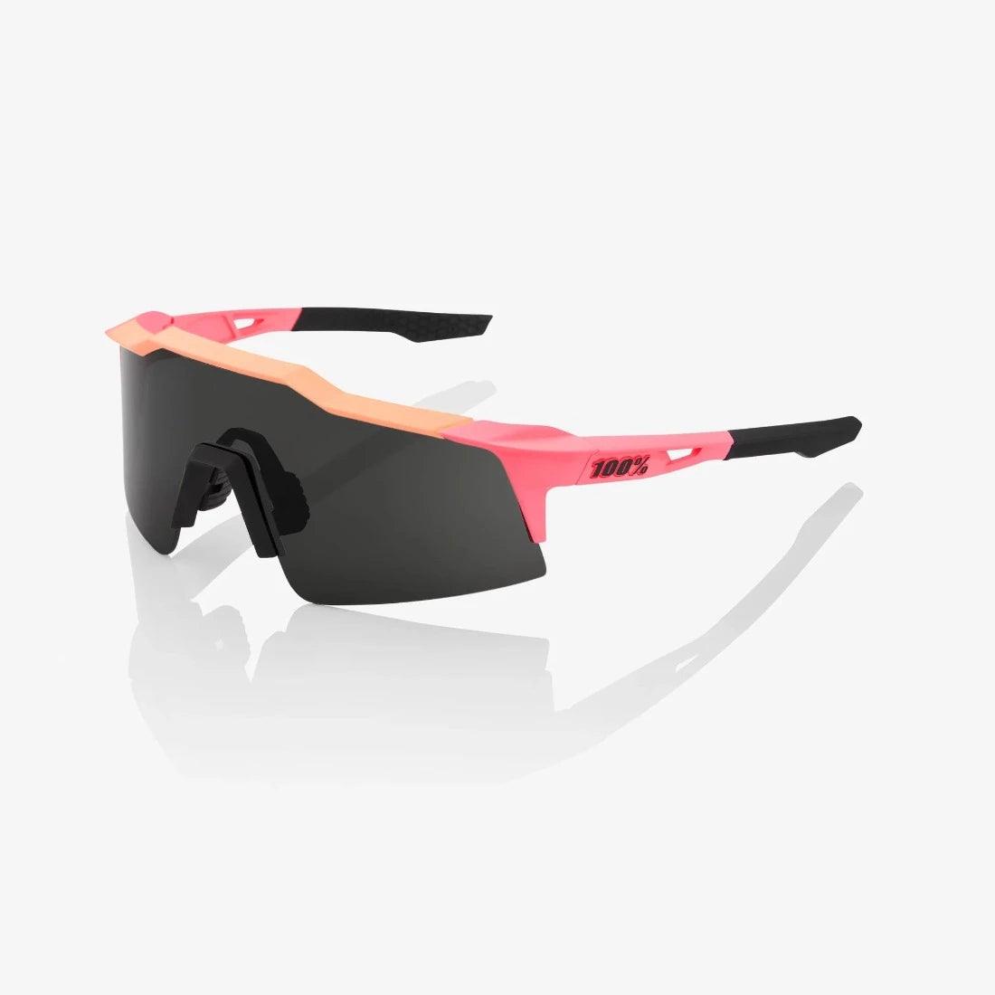 Shop 100% SPEEDCRAFT SL Matte Washed Out Neon Pink - Smoke Lens at Headbanger Sports