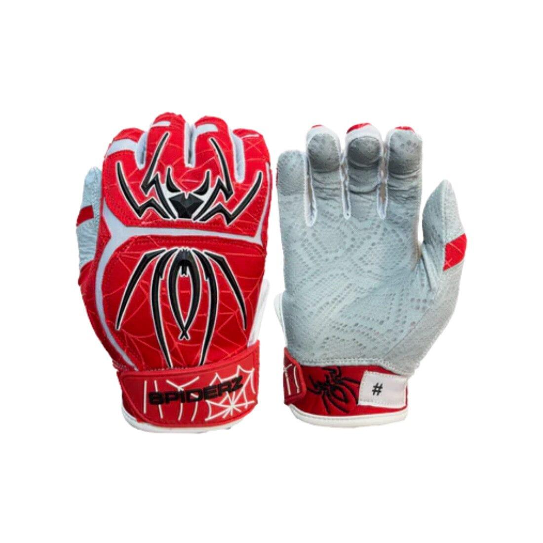 Shop 2024 Spiderz ENDITE Batting Gloves: Red/Black/White at Headbanger Sports