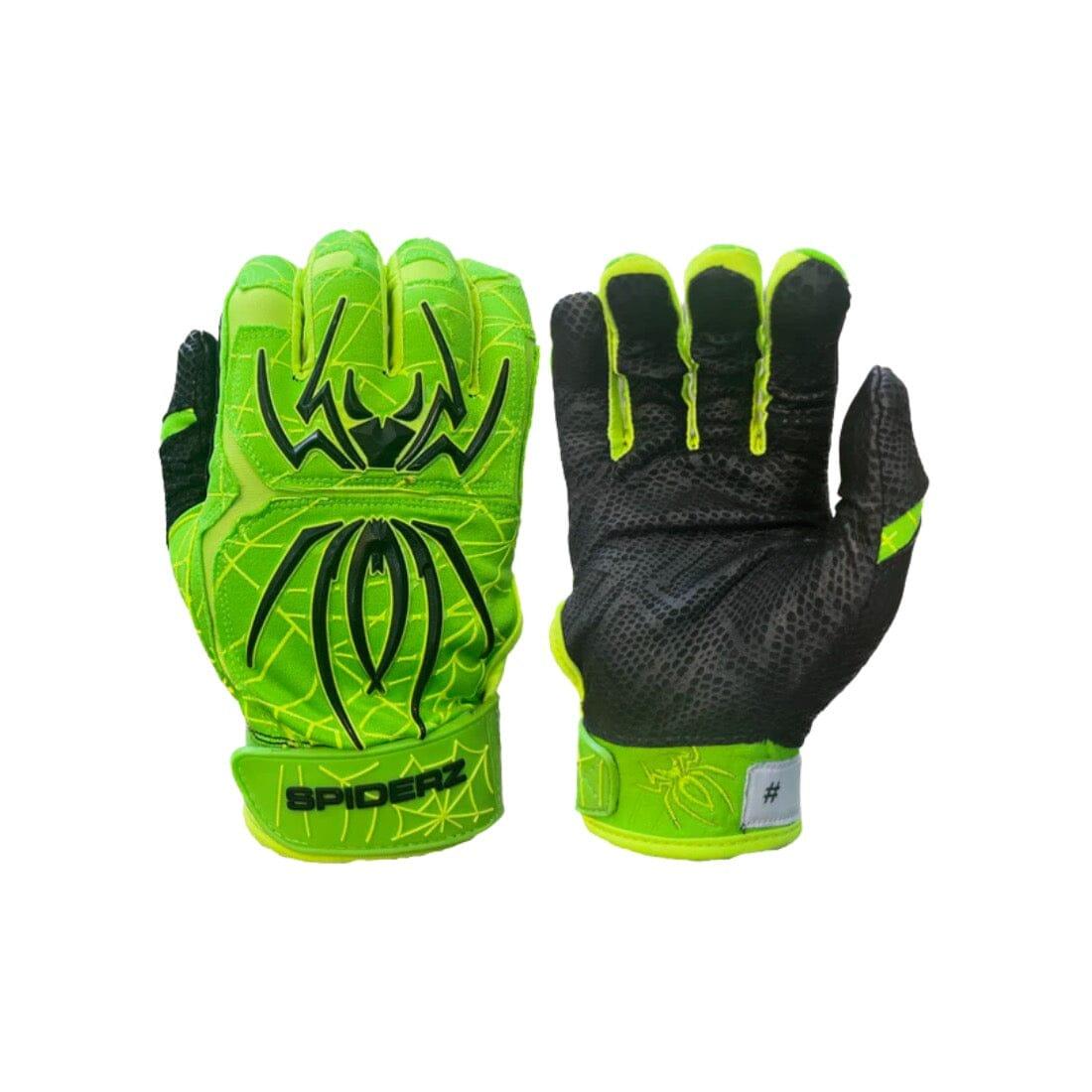 Shop 2024 Spiderz ENDITE Batting Gloves: THE GRINCH at Headbanger Sports