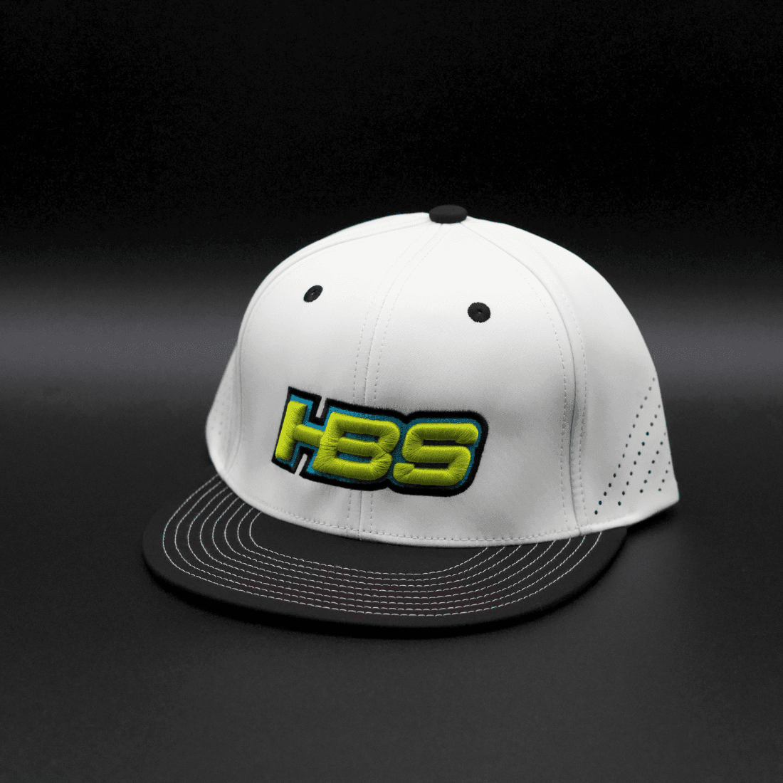 HB Sports (HBS Logo) Exclusive ES471 Fitted Flexfit Baseball and Softball Hat: Neon Lights