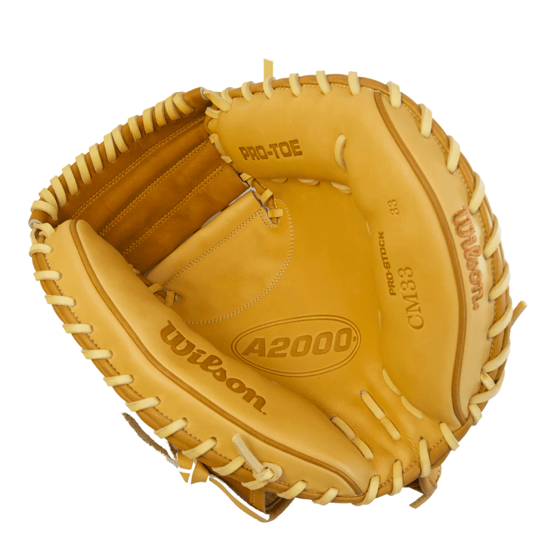 Wilson A2000 CM33 "Golden Era" 33" Baseball Catcher's Mitt: Saddle Tan and Blonde