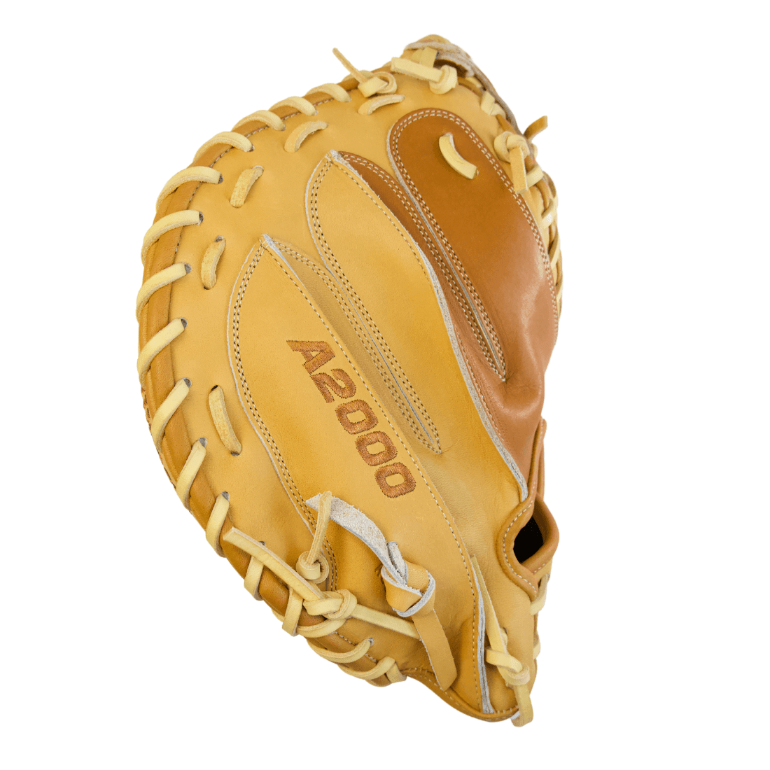 Wilson A2000 CM33 "Golden Era" 33" Baseball Catcher's Mitt: Saddle Tan and Blonde