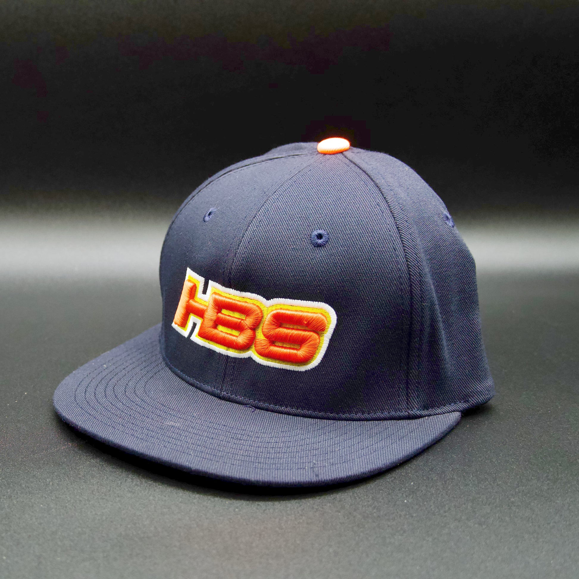 HB Sports (HBS Logo) Exclusive Custom 9D4 Fitted Flexfit Baseball and Softball Hat: Space City