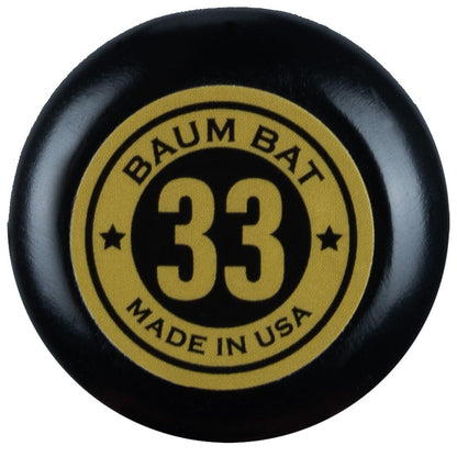 BAUM Bat Gold Stock (-3) Maple Baseball Bat: BBMSGSTKPRO3-BK