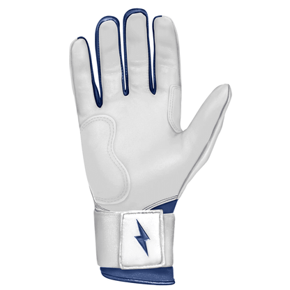 Bruce Bolt Premium Pro Chrome Series Long Cuff Batting Gloves: Navy