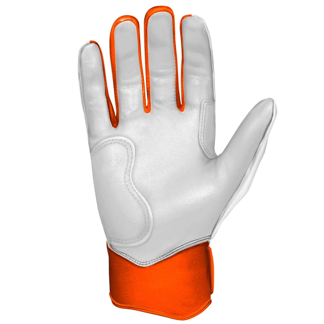 Bruce Bolt Premium Pro Chrome Series Short Cuff Batting Gloves: Orange