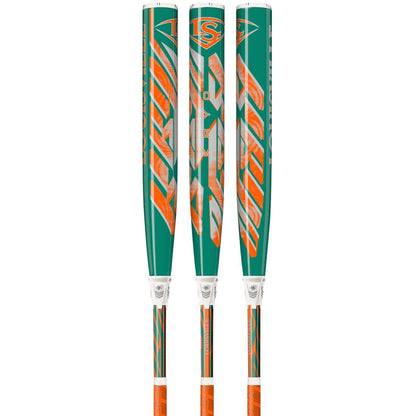 Custom Teal and Orange Louisville Slugger Kryo Fastpitch Softball Bat