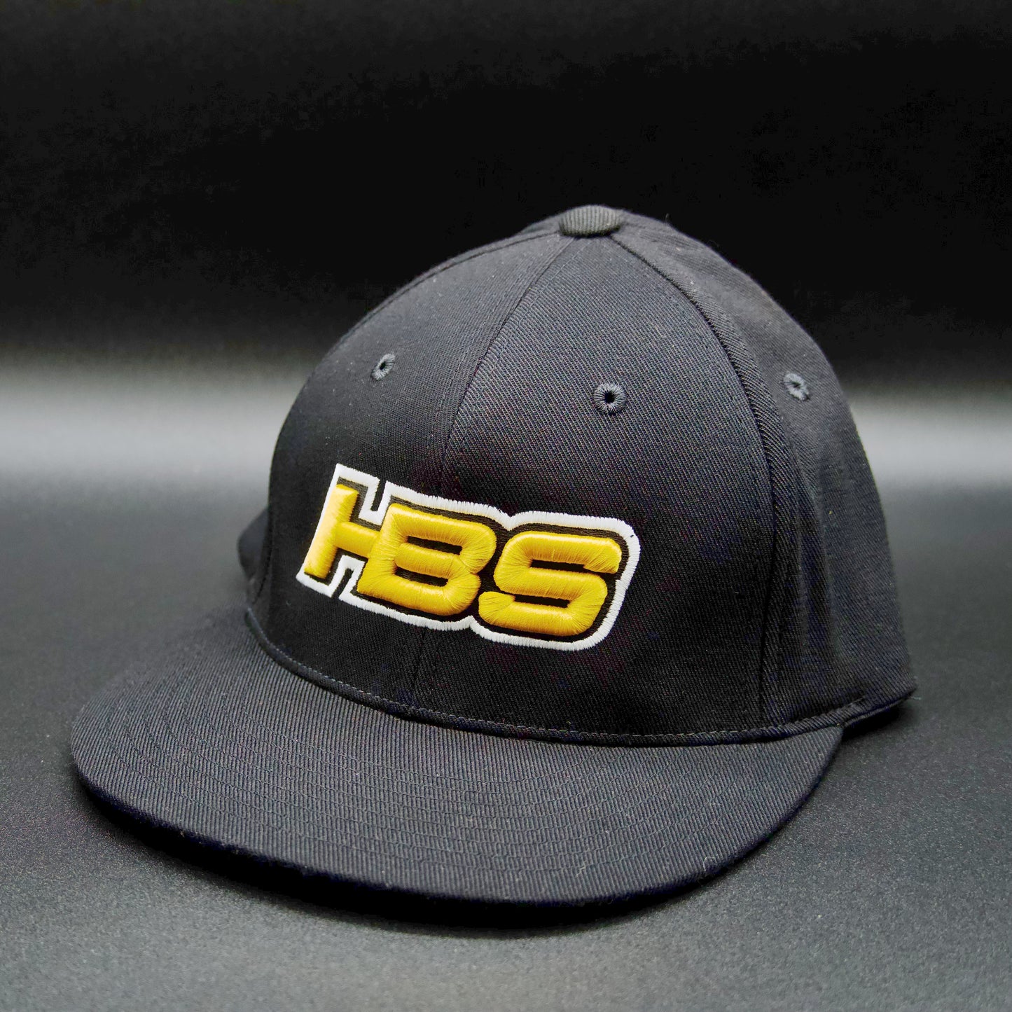 HB Sports (HBS Logo) Exclusive Custom 9D4 Fitted Flexfit Baseball and Softball Hat: Steel City