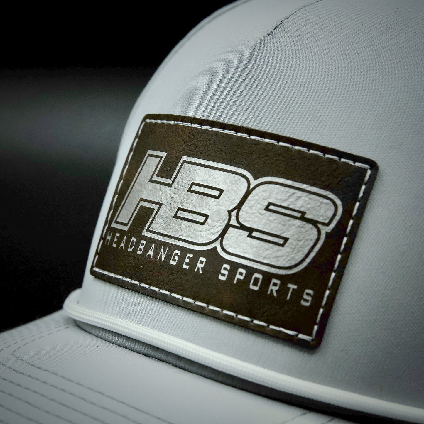 Headbanger Sports Exclusive Silver P424 Perforated Snapback Lifestyle Faux Leather Patch Hat: Brown HBS Patch