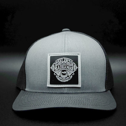 Headbanger Sports 104C Rubber Patch Snapback Hat: Heather Grey/Light Charcoal