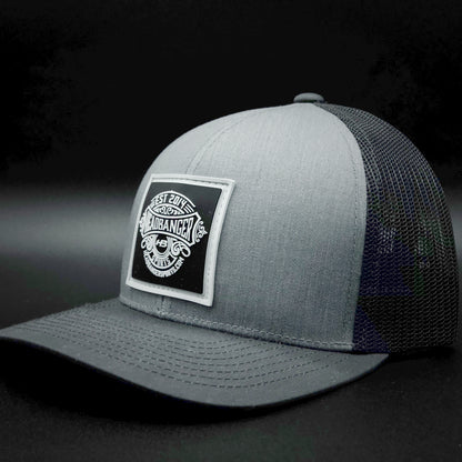 Headbanger Sports 104C Rubber Patch Snapback Hat: Heather Grey/Light Charcoal