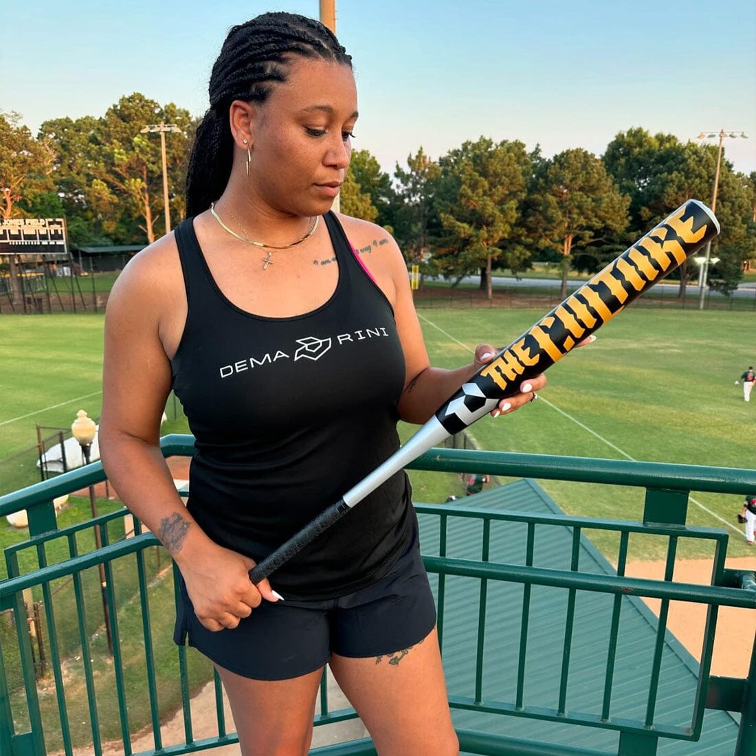 A Slowpitch Softball Player holding the new DeMarini The Culture BSC Limited Edition Slowpitch Bat from Headbanger Sports