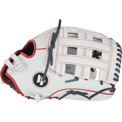 Worth Freedom Series White/Navy/Red 13" Slowpitch Softball Glove: WWF130-6WNS