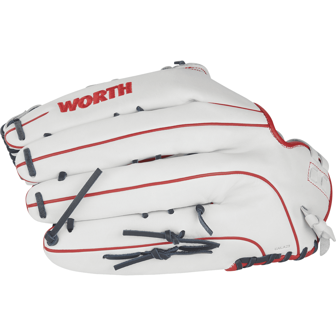 Worth Freedom Series White/Navy/Red 15" Slowpitch Softball Glove: WWF150-6WNS