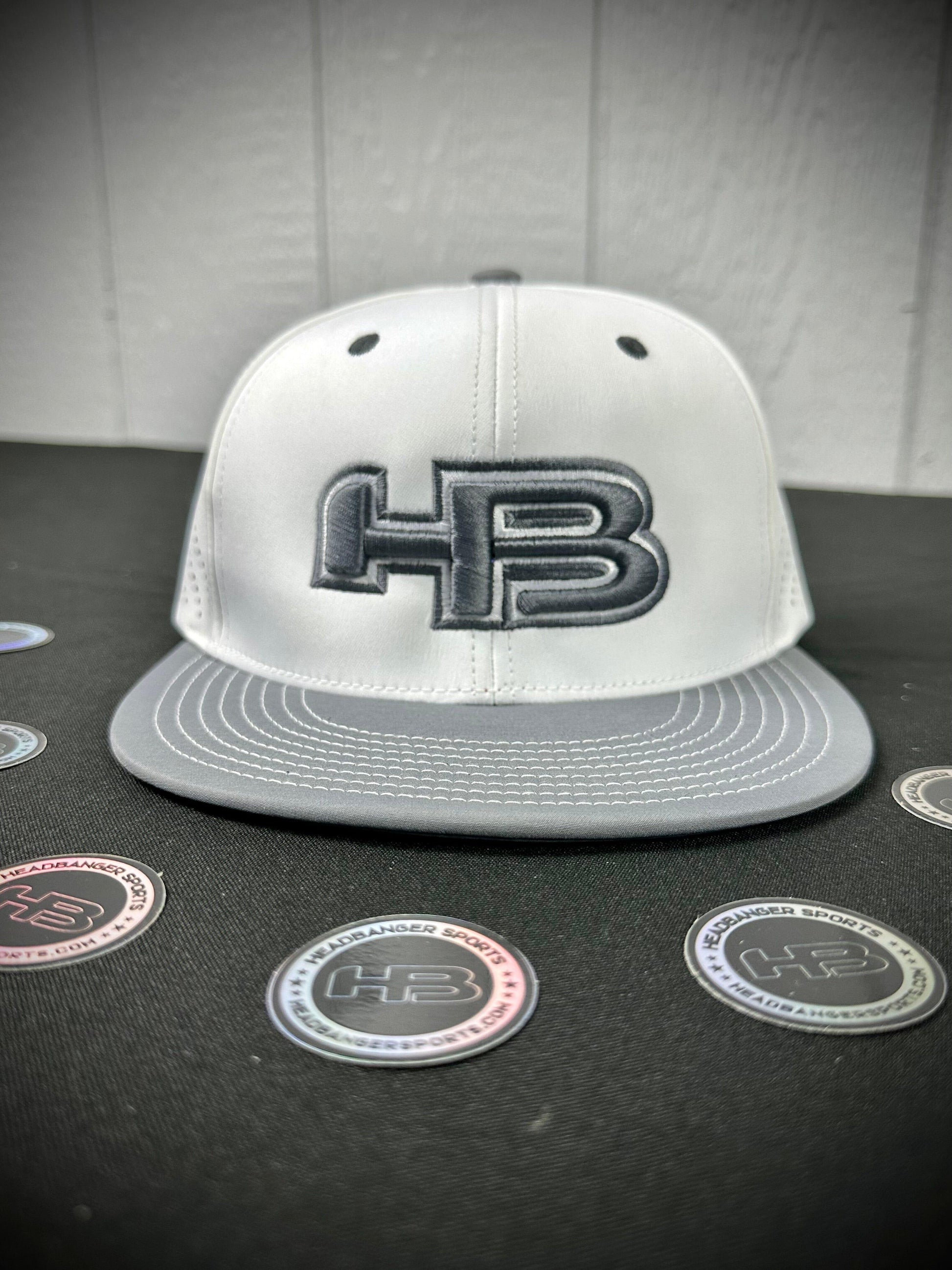 Shop HB Sports Exclusive ES471 Fitted Baseball and Softball Hat: Clean White at Headbanger Sports