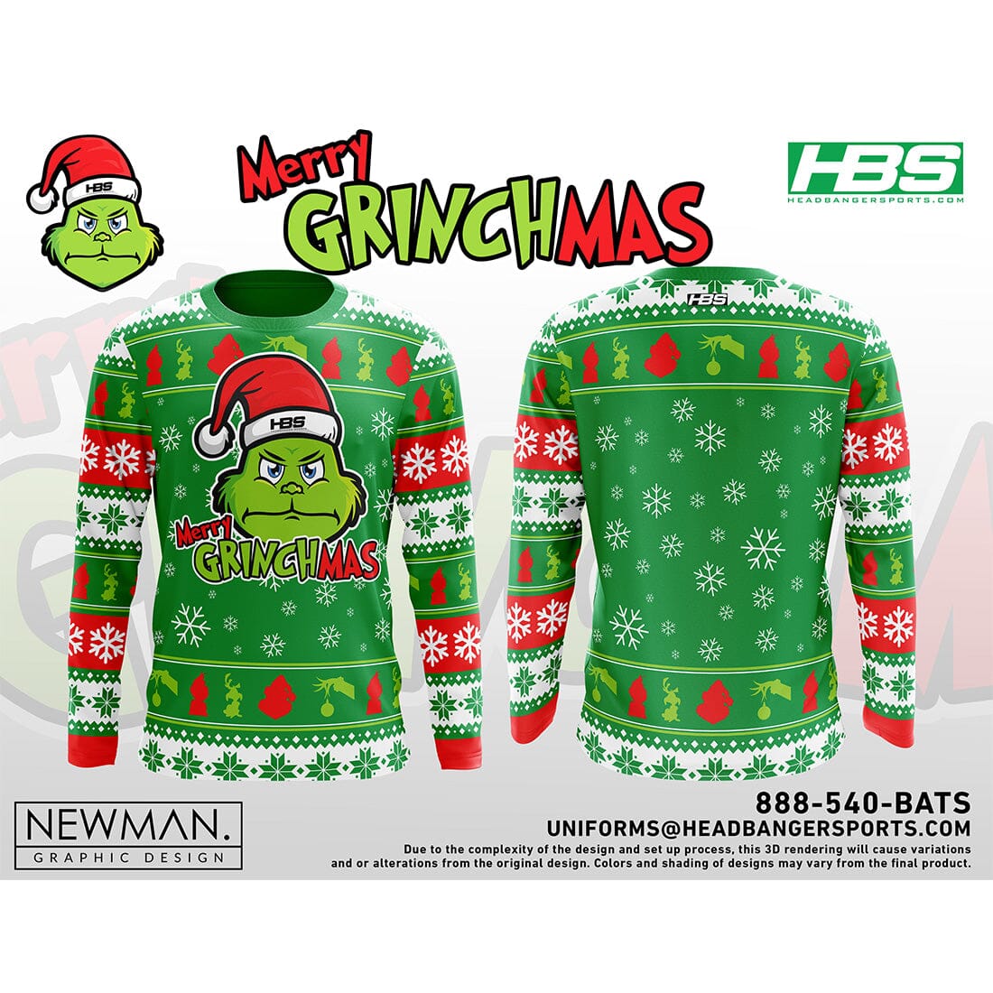 Headbanger Sports Exclusive "Holiday Spirit" Long Sleeve Jerseys