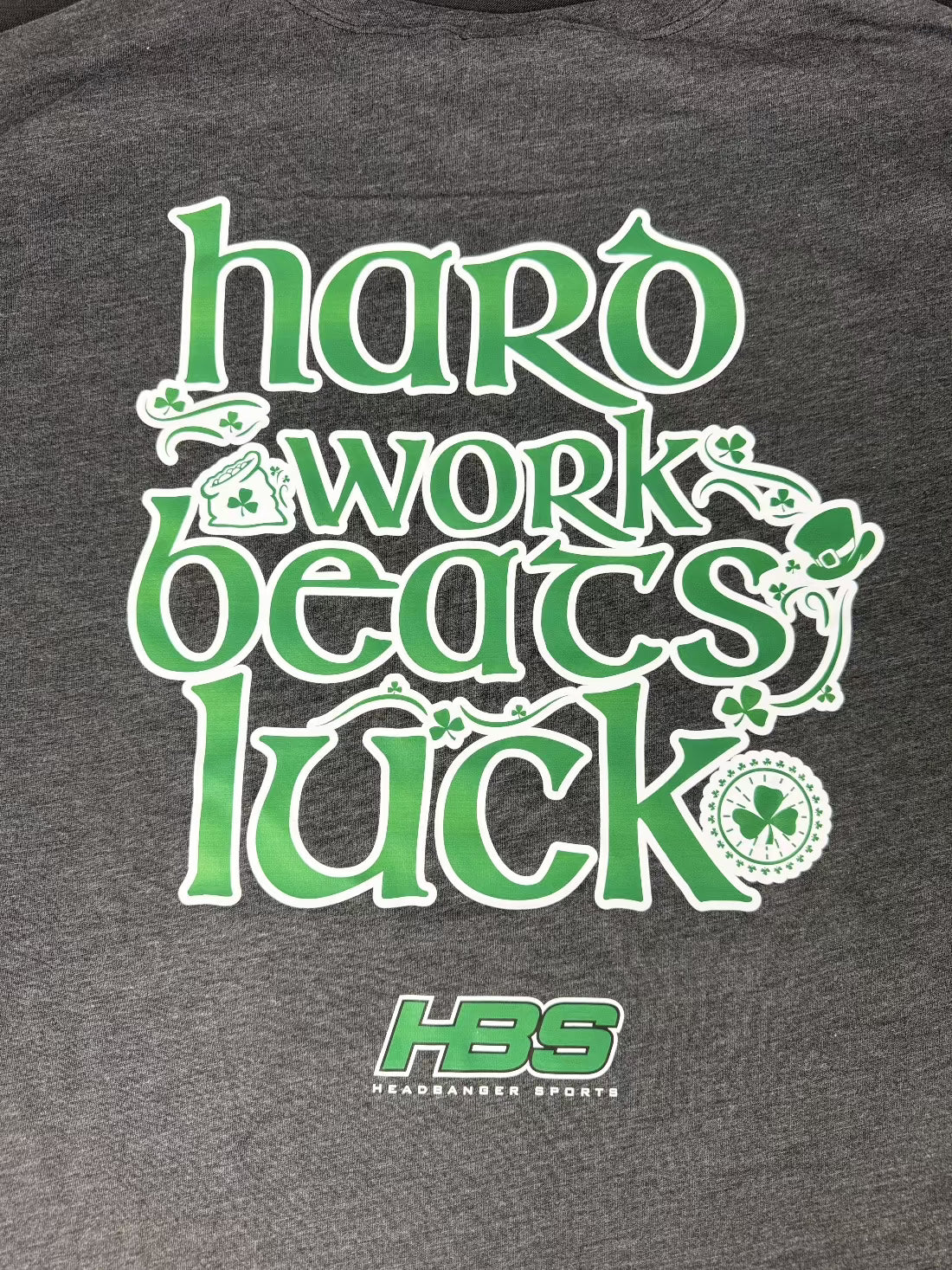 Shop HB Sports Lifestyle Active Wear Men's Shirts: St Patricks Day (Black Heather) at Headbanger Sports