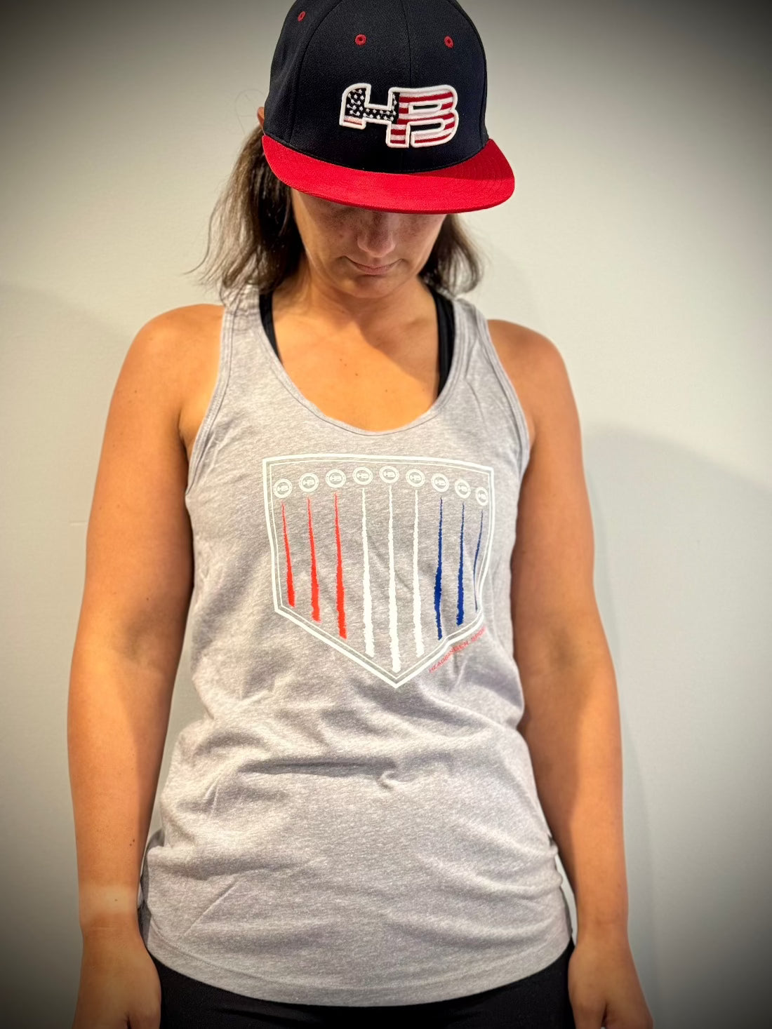 Headbanger Sports Exclusive Women's 60/40 Racerback Tanks- Merica