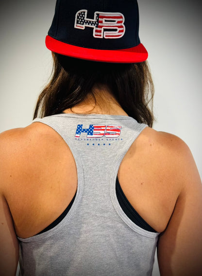 Headbanger Sports Exclusive Women's 60/40 Racerback Tanks- Merica