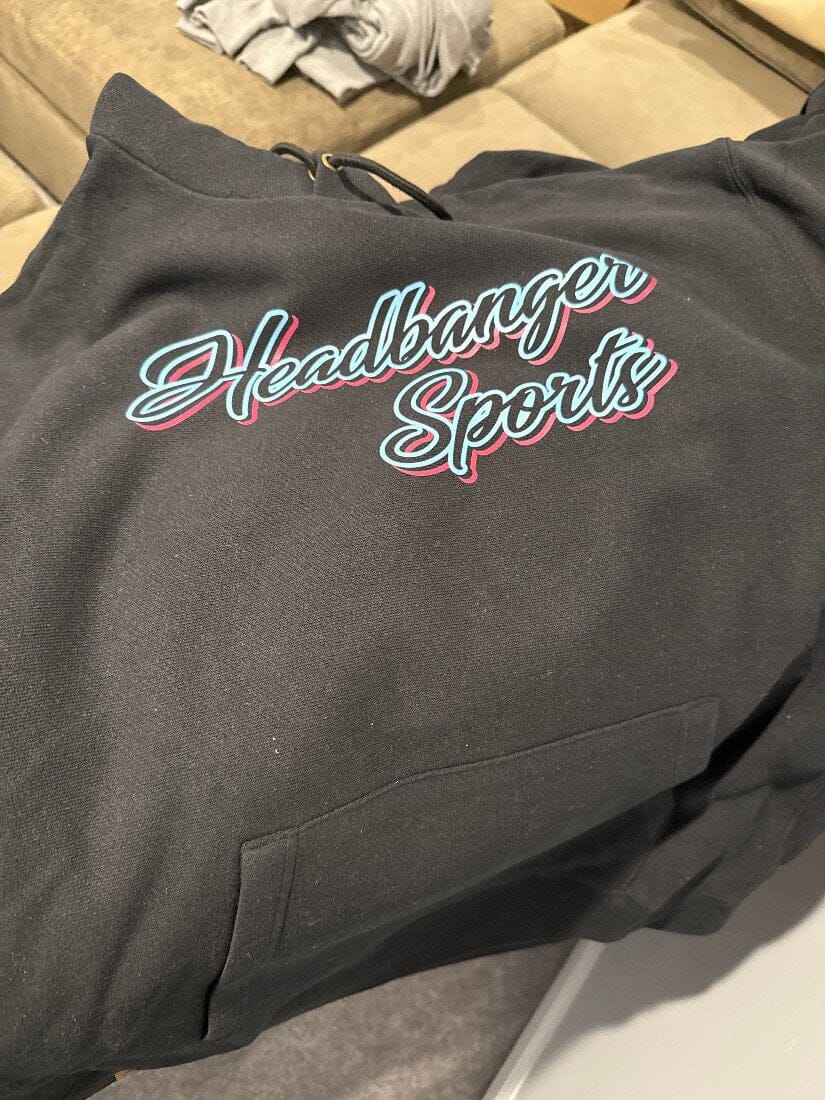 Shop Headbanger Sports Heavyweight Fleece Line Hoodie: Miami Nights at Headbanger Sports