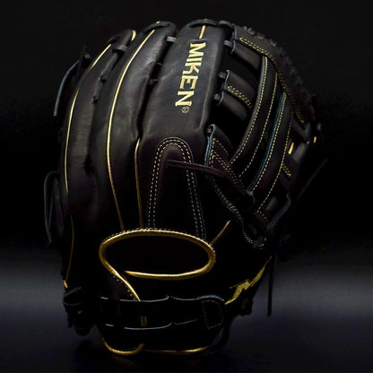 Shop the Miken Gold Series 14" Black and Gold Slowpitch Softball Glove at Headbanger Sports