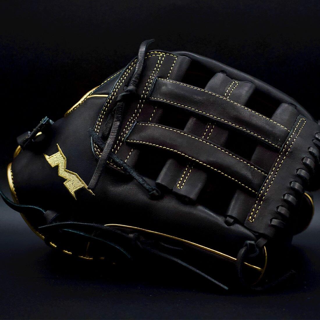 Shop the Miken Gold Pro Series 13" Black Slowpitch Softball Fielding Glove: PRO130-BG at Headbanger Sports