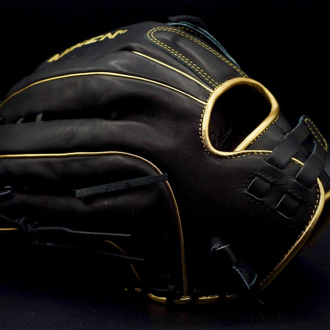 Shop the Miken Gold Pro Series 13" Black Slowpitch Softball Fielding Glove: PRO130-BG at Headbanger Sports