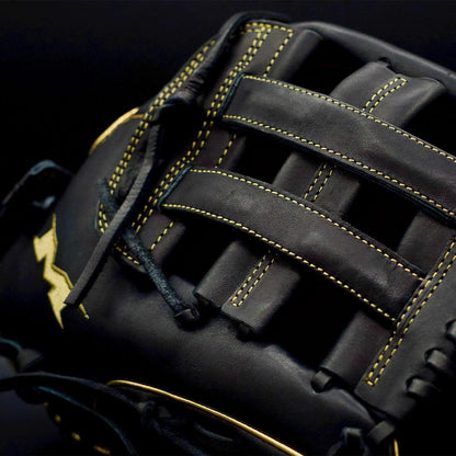 Shop the Miken Gold Pro Series 13" Black Slowpitch Softball Fielding Glove: PRO130-BG at Headbanger Sports