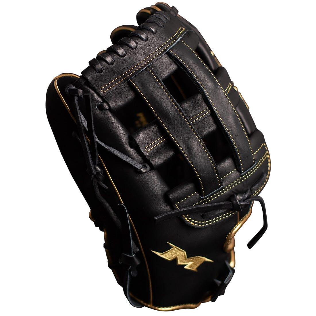 Shop the Miken Gold Pro Series 13" Black Slowpitch Softball Fielding Glove: PRO130-BG at Headbanger Sports