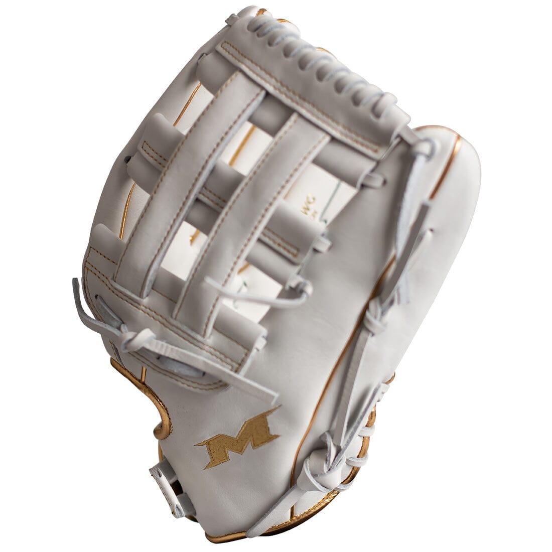 Shop the Miken Gold Pro Series 14" White Slowpitch Softball Fielding Glove: PRO140-WG at Headbanger Sports