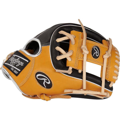 This Rawlings Heart of the Hide 11.5-inch R2G Infield Baseball Glove Will Make You a PItcher's Best Friend in the Field. Black and Tan with a Pro-I Web Design.