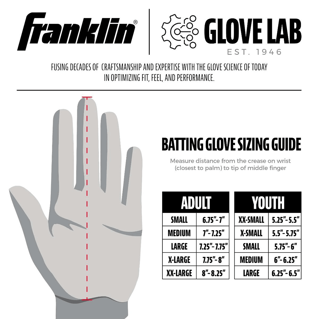 Franklin CFX Pro Chrome Batting Gloves: 20590F